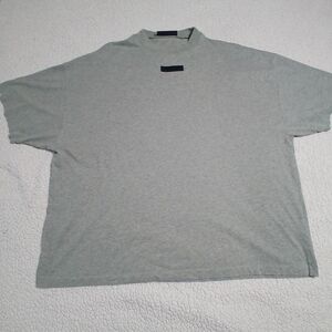 Fear of God Essentials Oversized T-Shirt XL Gray Rubber Logo